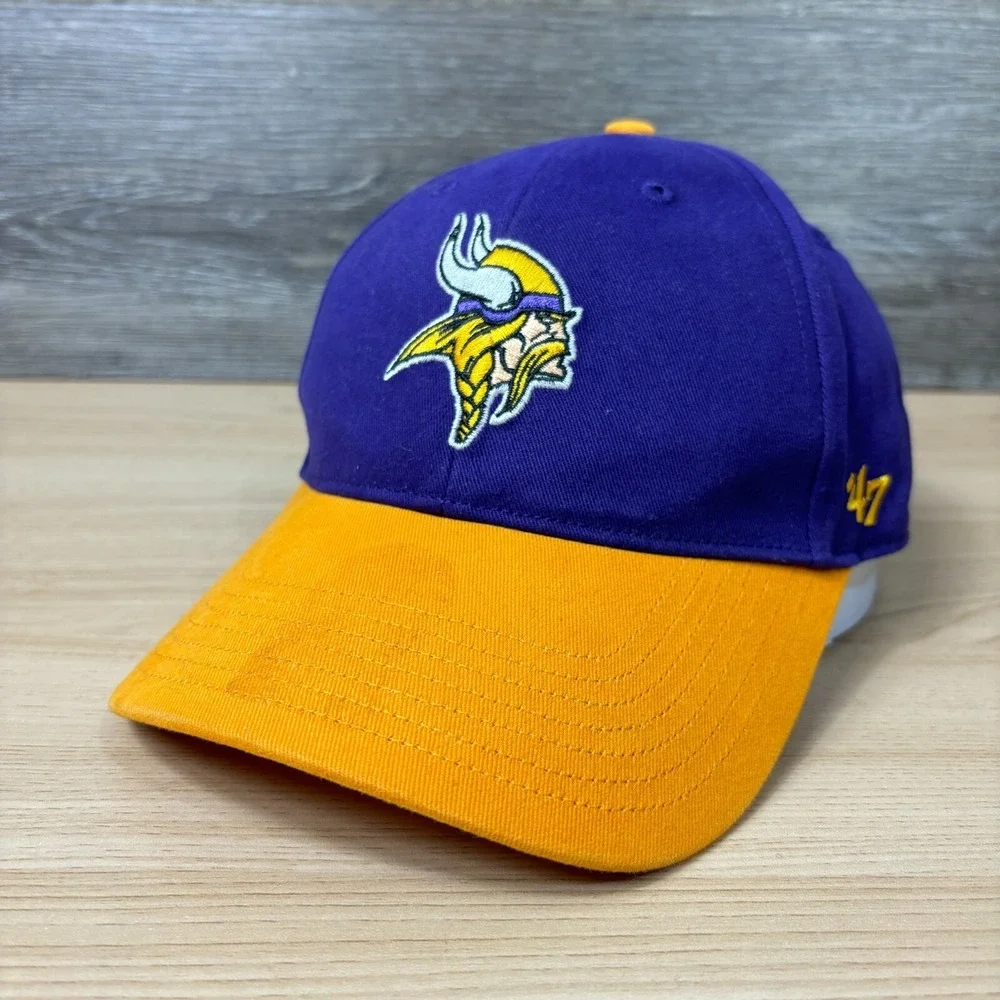 Minnesota Vikings‎ Hat Cap Strap Back Youth Boys Purple NFL Football '47